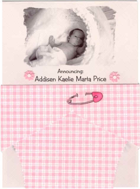 Addisen's Birth Announcement - Page 1