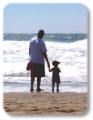 Cam and Dad at Ocean Beach