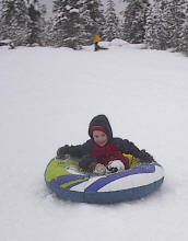 Cam sledding on New Year's Day '05