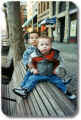 Cam and Jaedin at Pioneer Square