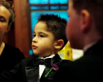 Jaedin doing his job as ringbearer