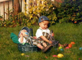 Cam and Jaedin - Easter 2000