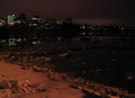 Anchorage at Night - Winter Ice