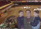 Jaedin and Cam with Gravedigger at the Monster Jam